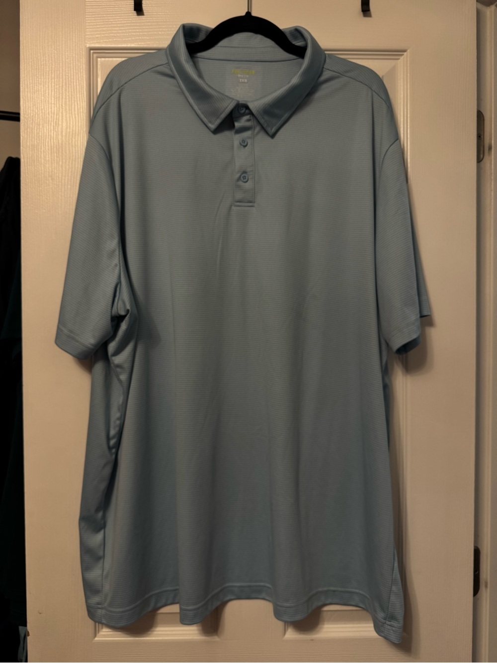 Men's Light Blue Performance Polo Shirt Size 3X
